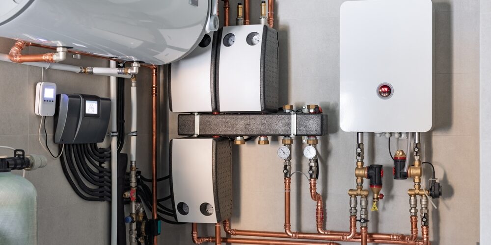 Heating,System,Equipment,In,A,Boiler,Room,Of,Modern,Private